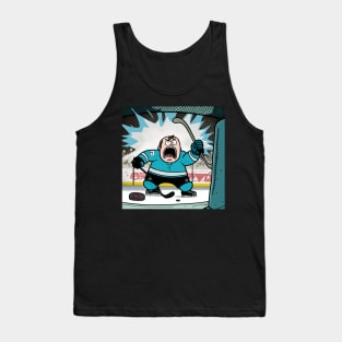 Hockey Player mad at the referee. Tank Top